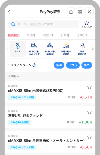 コース・銘柄ランキングや探す画面から気になる銘柄を選択する ※お気に入り登録した銘柄でも可