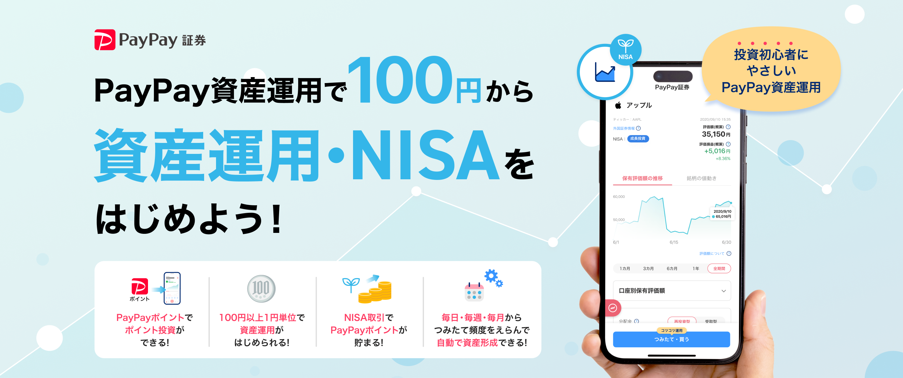 PayPay資産運用で100円から資産運用・NISAをはじめよう!