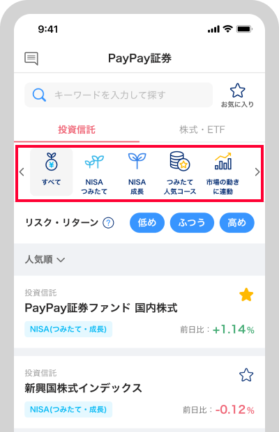 NISA 取引銘柄の探し方